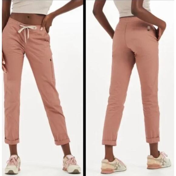 Vuori Pants - Vuori Ripstop Cargo Pants Womens Size Large Clay Drawstring